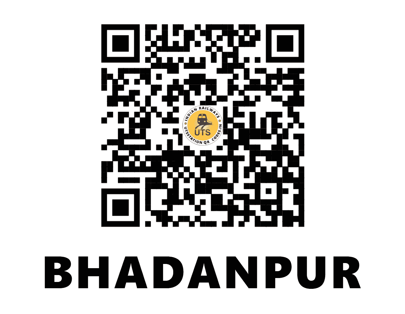 UTS QR Code for BHADANPUR - BUU - WC (MADHYA PRADESH)
